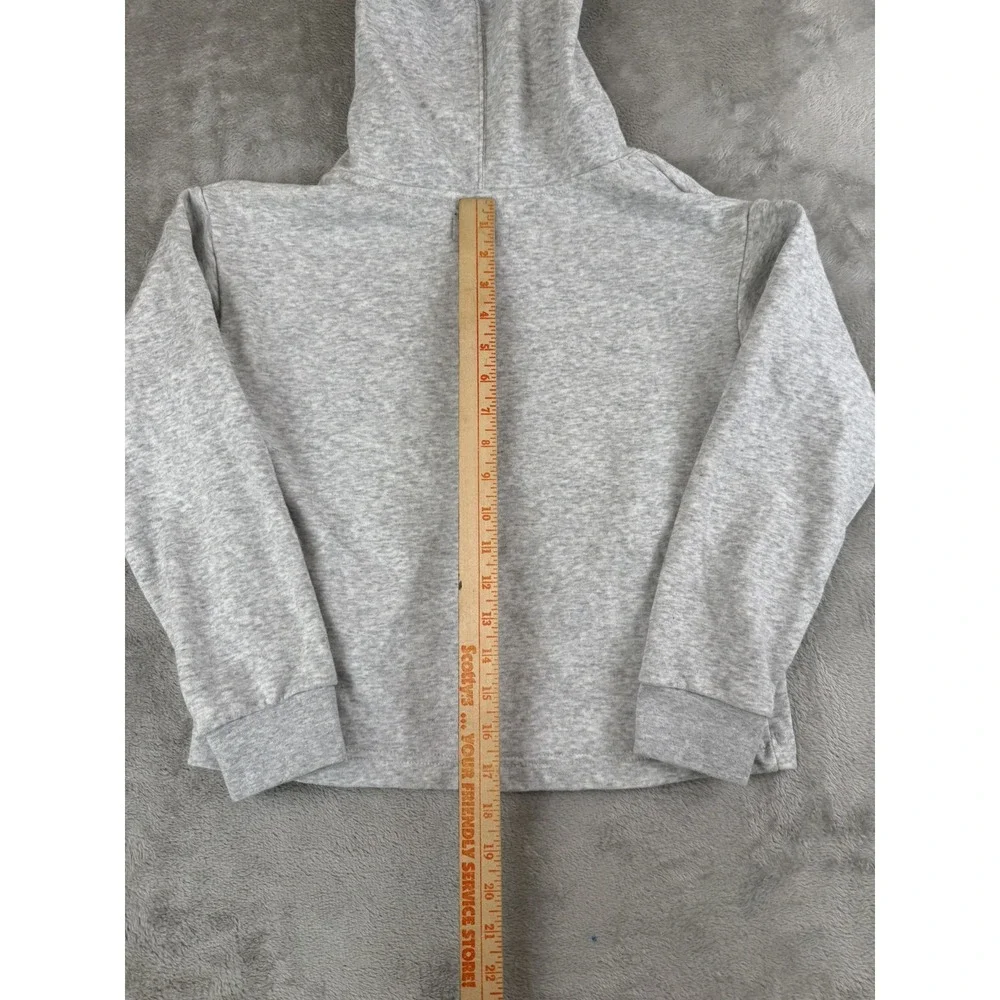 Converse All Star Hoodie Girls Large 12-13 Gray Chuck Taylor Logo Pullover